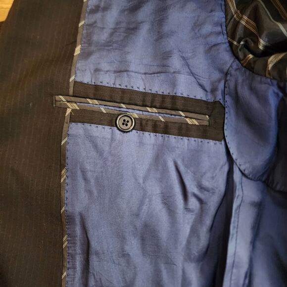 John Varvatos Men's 42L Wool Navy Jacket Made in Portugal RN 90736 - Picture 5 of 12